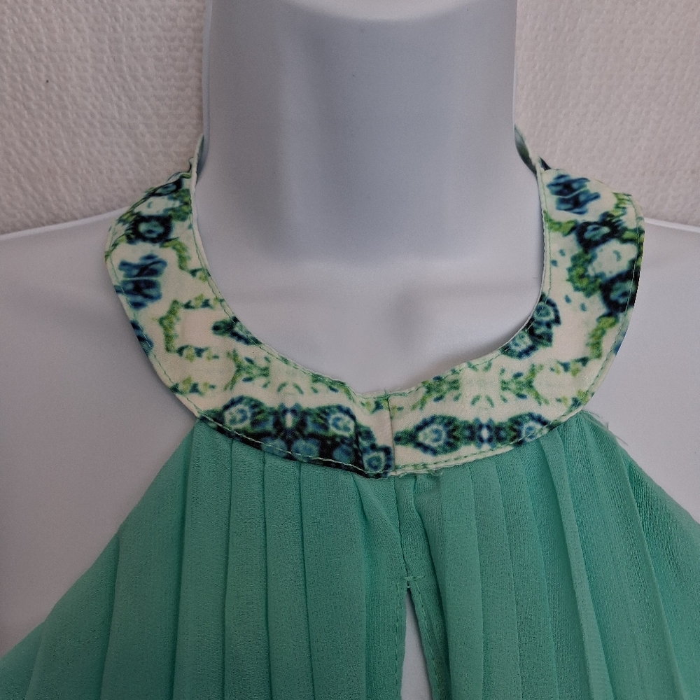 Elegant Aqua Halter Backless Prom Formal Bridal Summer Maxi Pastel Dress Small - Picture 5 of 13